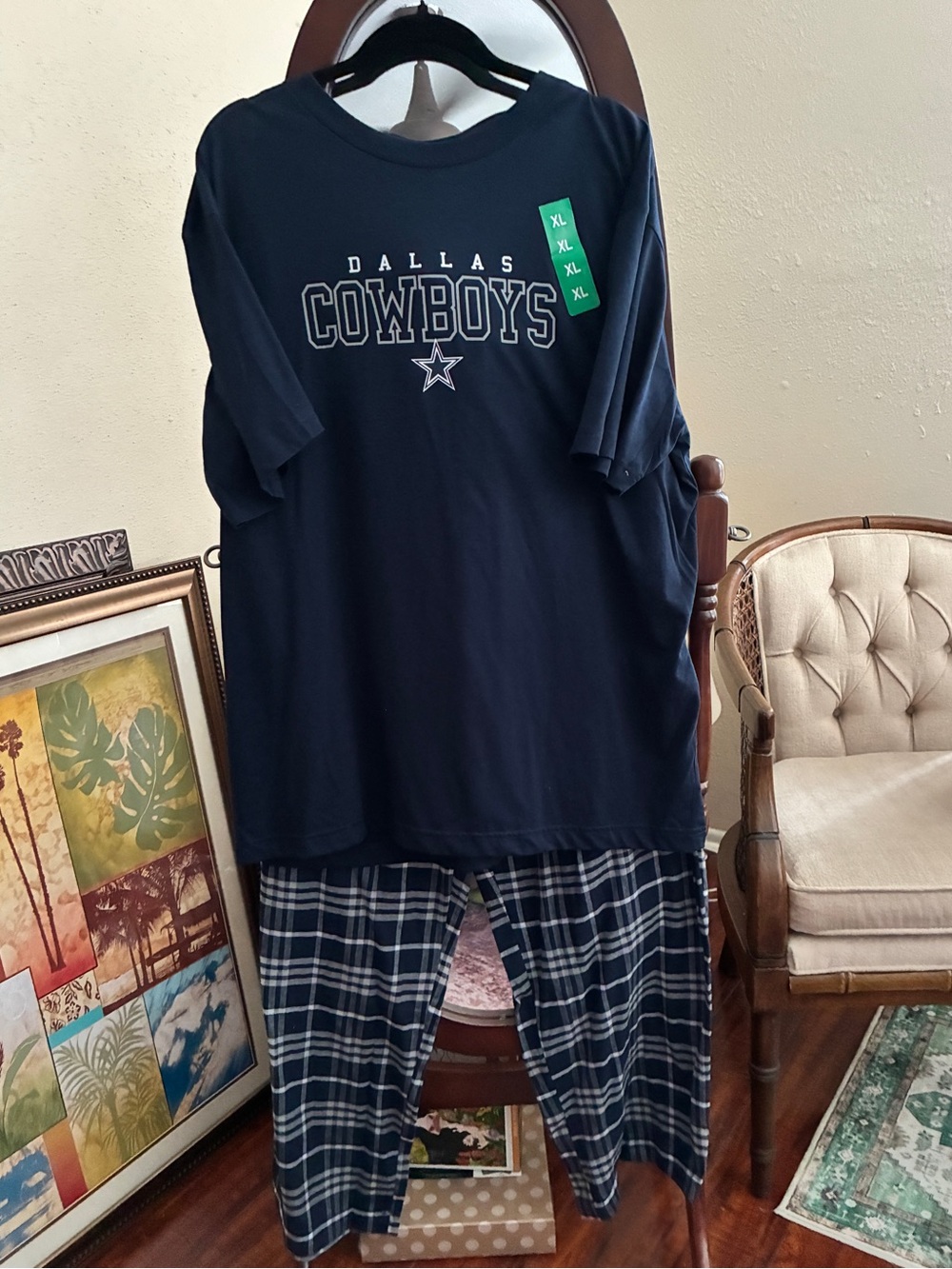 Men’s NFL Dallas Cowboys Logo Pajama Sleep Set, size XL NEW